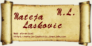 Mateja Lasković vizit kartica
